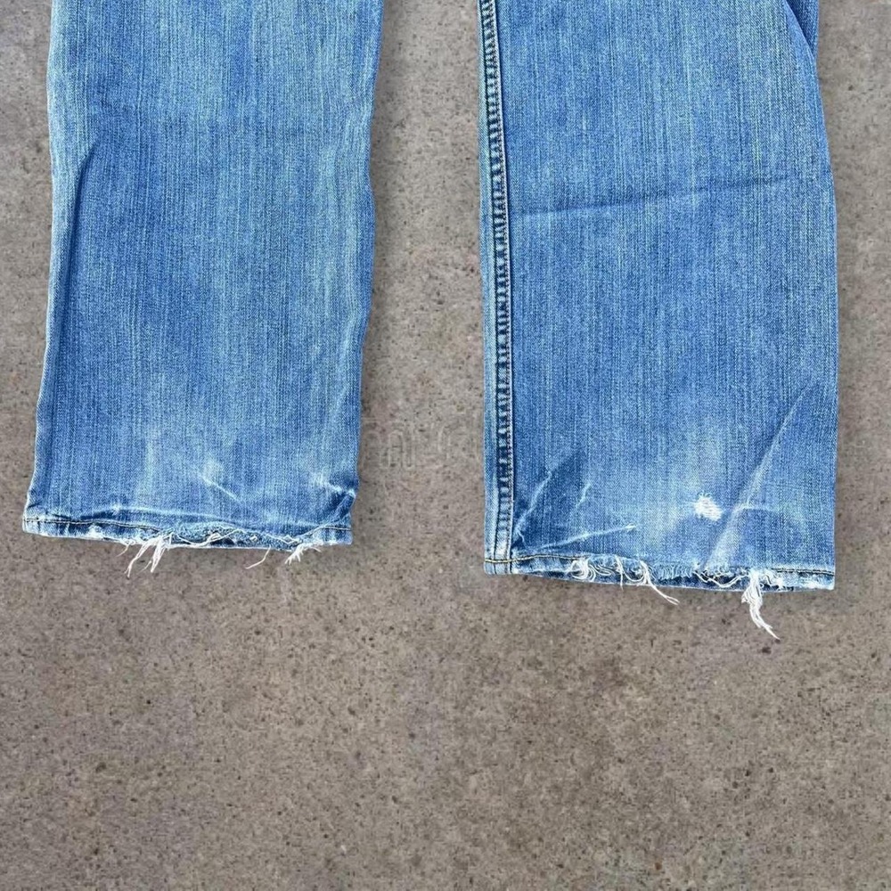 Vintage American Eagle Low Loose Baggy Denim Jeans Blue Y2K Skater Mens 34x32 - Picture 6 of 7